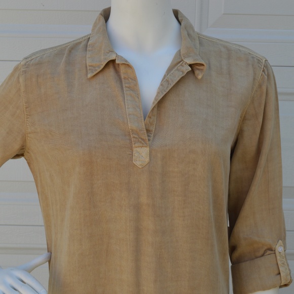 Sneak Peek Tunic Shirt Dress (Khaki) - Picture 6 of 7